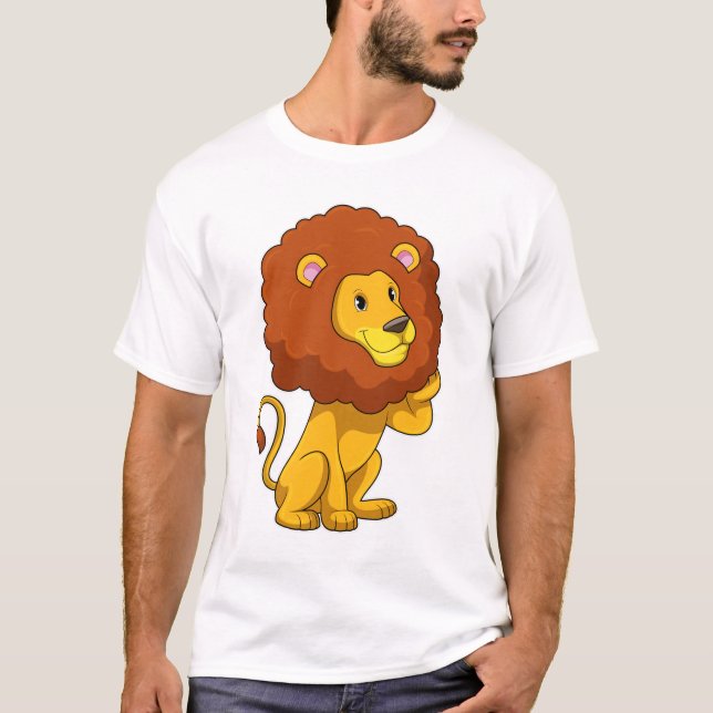 Löwe mit Curls T-Shirt (Vorderseite)