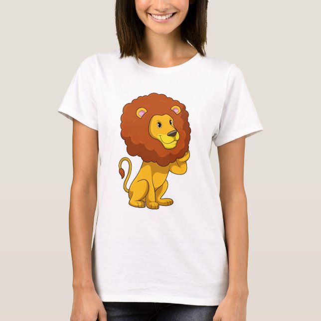 Löwe mit Curls T-Shirt (Vorderseite)