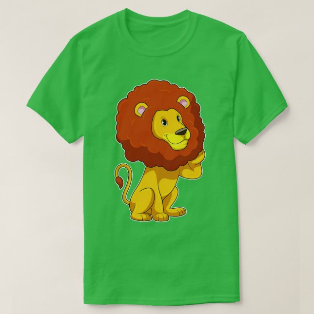 Löwe mit Curls T-Shirt (Design vorne)