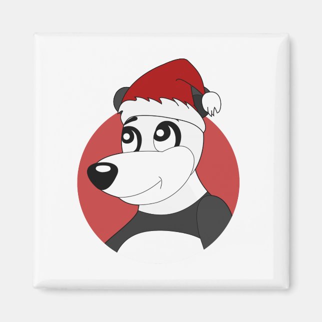 Löwe mit einem Fußballballmagnet am Cartoon Magnet (Vorne)