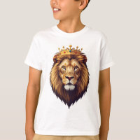 "Löwe mit einer goldenen Krone Kinder T - Shirt