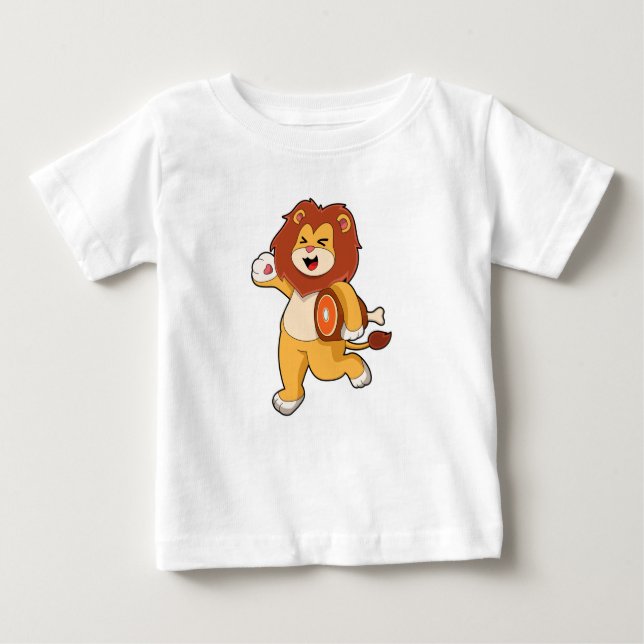 Löwe mit Fleisch Baby T-shirt (Vorderseite)