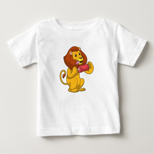 Löwe mit Fleisch Baby T-shirt (Vorderseite)