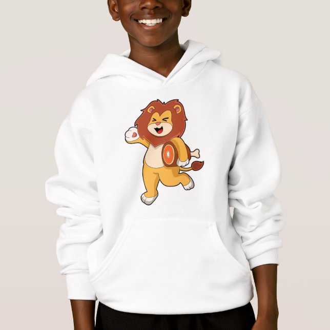 Löwe mit Fleisch Hoodie (Vorderseite)