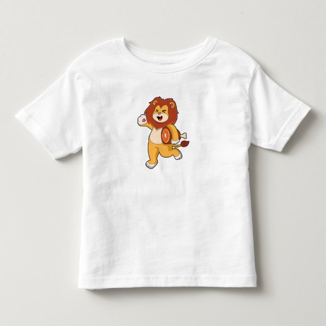 Löwe mit Fleisch Kleinkind T-shirt (Vorderseite)