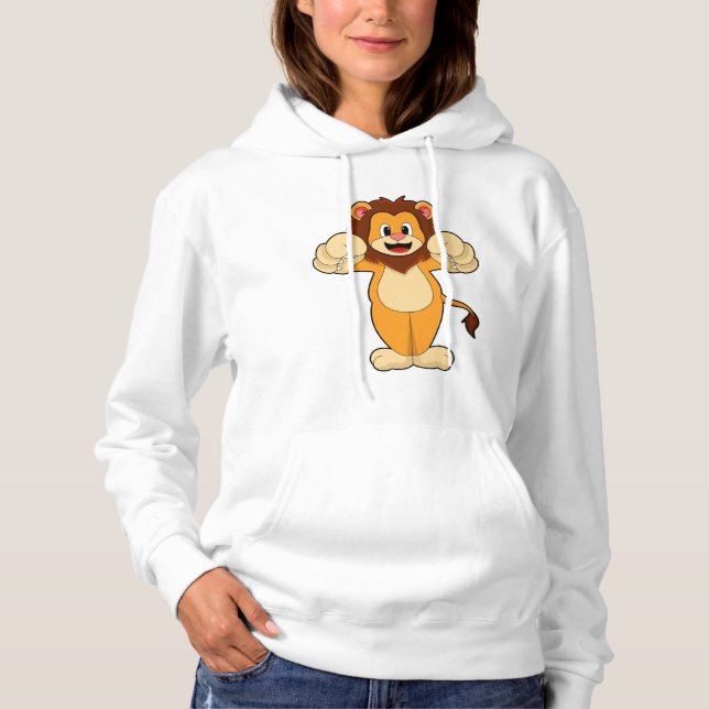 Löwe mit großen Klauen Hoodie (Vorderseite)