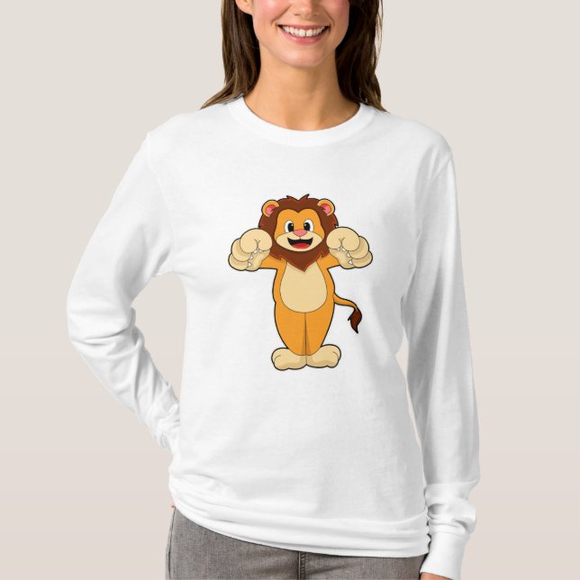 Löwe mit großen Klauen T-Shirt (Vorderseite)