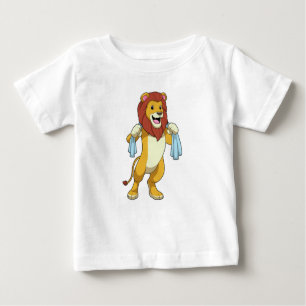 Löwe mit Handtuch für Dusche Baby T-shirt