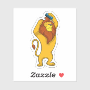 Löwe mit Kamm Aufkleber