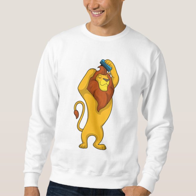 Löwe mit Kamm Sweatshirt (Vorderseite)