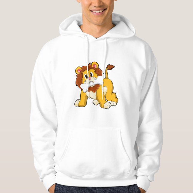Löwe mit Knochen Hoodie (Vorderseite)