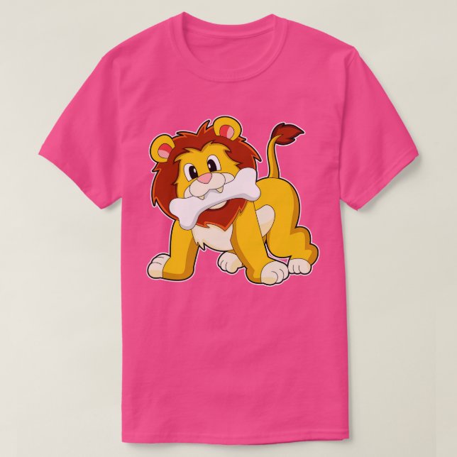 Löwe mit Knochen T-Shirt (Design vorne)