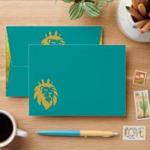 Löwe mit Krone - Gold Stil 1 + Ihr Text