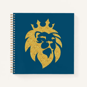 Löwe mit Krone - Gold Stil 1 Notizbuch