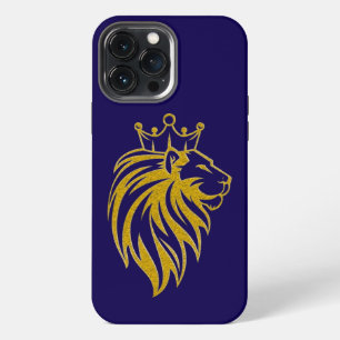 Löwe mit Krone - Gold Stil 2 iPhone 13 Pro Max Hülle