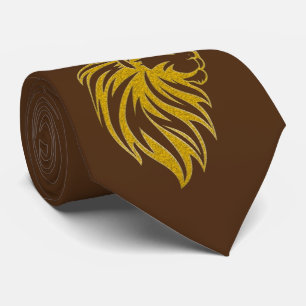Löwe mit Krone - Gold Stil 2 Krawatte