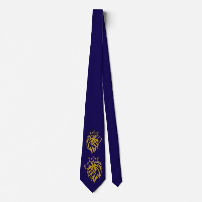 Löwe mit Krone - Gold Stil 2 Krawatte (Vorderseite)