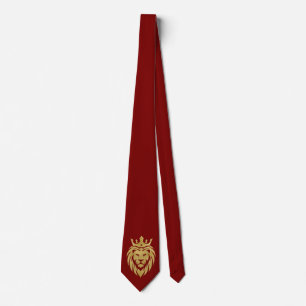 Löwe mit Krone - Gold Stil 3 Krawatte