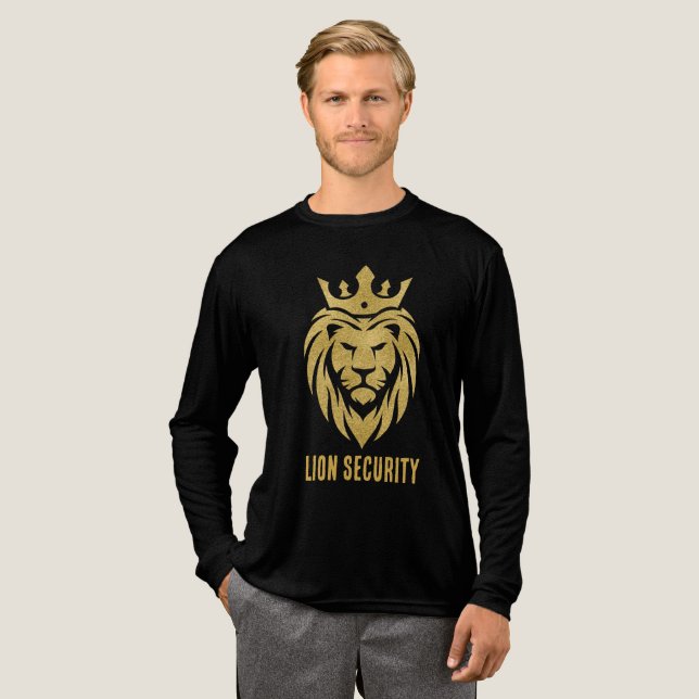 Löwe mit Krone - Gold Stil 3 Tri-Blend Shirt (Volle Vorderseite)
