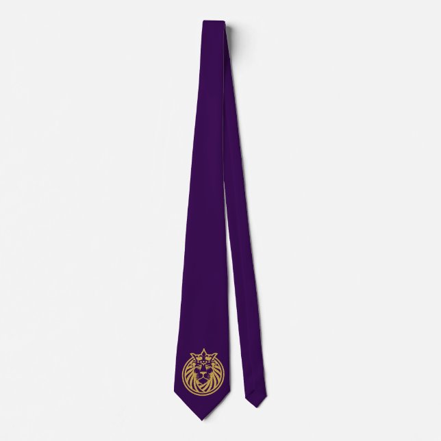 Löwe mit Krone - Gold Stil 4 Krawatte (Vorderseite)