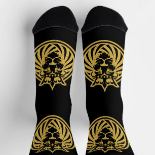 Löwe mit Krone - Gold Stil 4 Socken