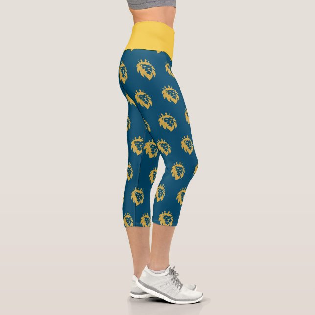 Löwe mit Krone - Goldstil 1 Capri Leggings (Rechts)
