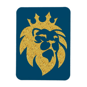 Löwe mit Krone - Goldstil 1 Magnet
