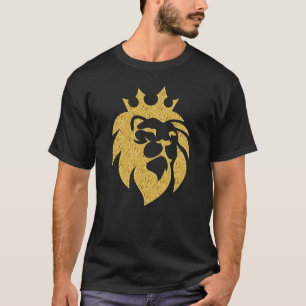 Löwe mit Krone - Goldstil 1 T-Shirt