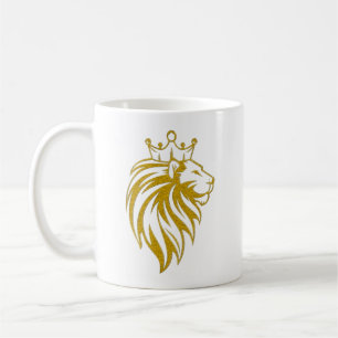 Löwe mit Krone - Goldstil 2 Kaffeetasse