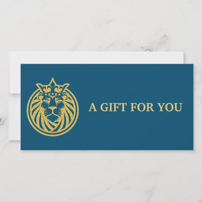 Löwe mit Krone - Goldstil 4 (Vorderseite)