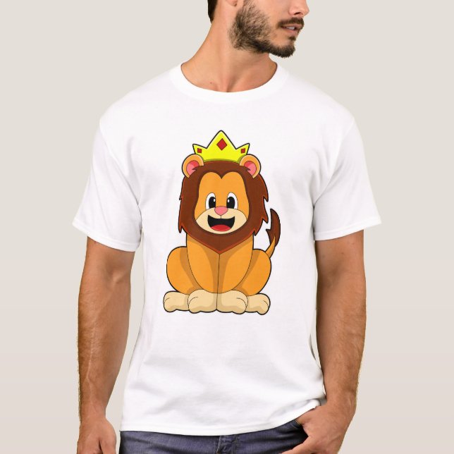 Löwe mit Krone T-Shirt (Vorderseite)