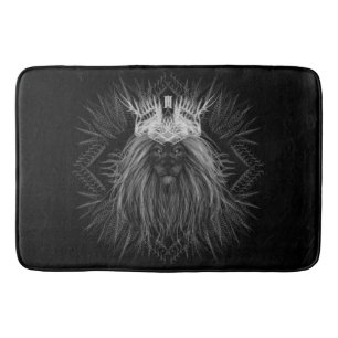 Löwe mit Kronenmonogramm Badematte