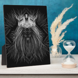 Löwe mit Kronenmonogramm Fotoplatte