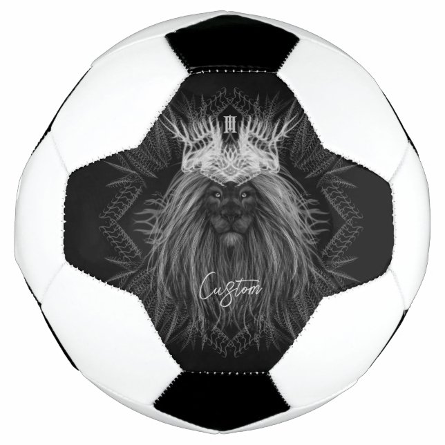 Löwe mit Kronenmonogramm Fußball (Vorderseite)