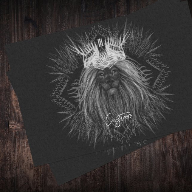 Löwe mit Kronenmonogramm Seidenpapier (Von Creator hochgeladen)