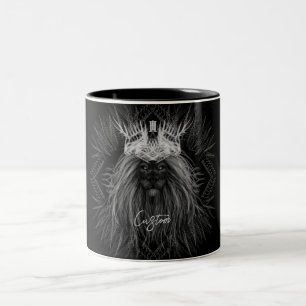 Löwe mit Kronenmonogramm Zweifarbige Tasse