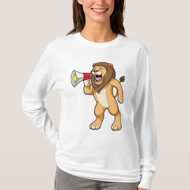 Löwe mit Mikrofon T-Shirt (Vorderseite)