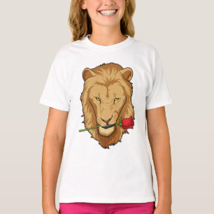 Löwe mit Rose T-Shirt