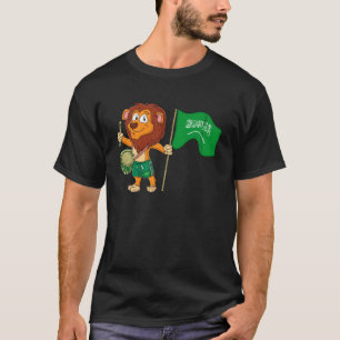 Löwe mit Saudi-Arabien-Flagge T-Shirt