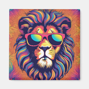 Löwe mit Sonnenbrille Magnet