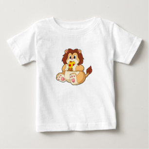 Löwe mit Stück Salami Pizza.PNG Baby T-shirt