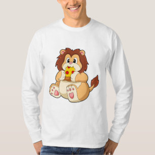 Löwe mit Stück Salami Pizza.PNG T-Shirt