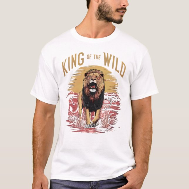 Löwe mit Worten: König der Wilden T-Shirt (Vorderseite)