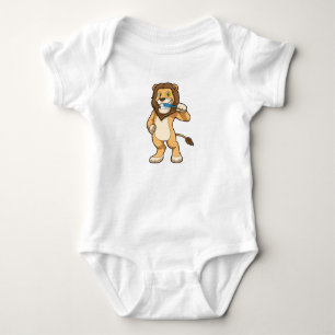 Löwe mit Zahnbürste Baby Strampler