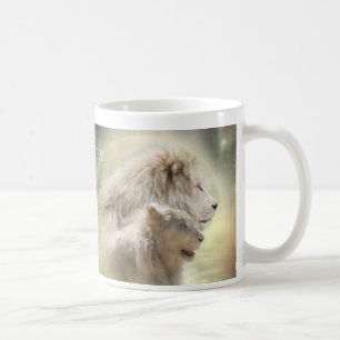 Löwe-Mond-Kunst-Tasse Tasse