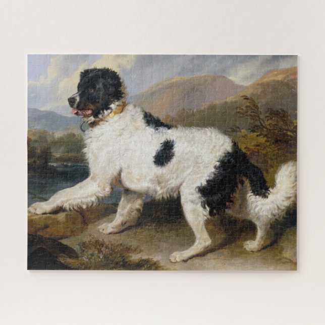 Löwe: Newfoundland-Hund-Puzzle Puzzle (Horizontal)