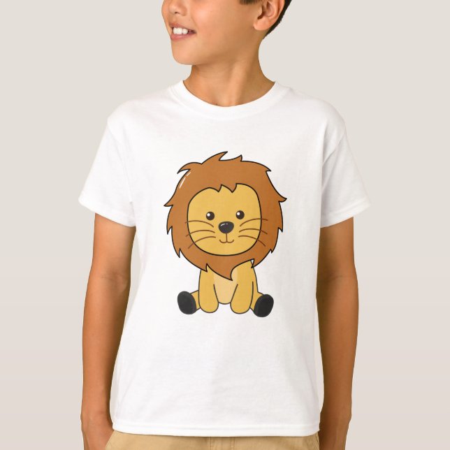 Löwe Niedlicher Tiere für Kinder Löwe King T-Shirt (Vorderseite)