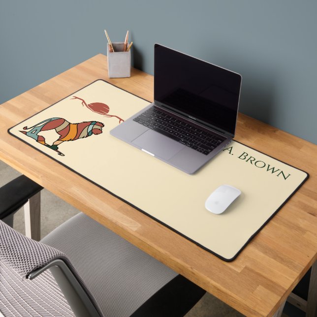 Löwe Personalisierter Name Schreibtischunterlage (Büro 2)