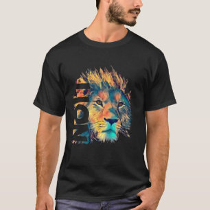 Löwe Polygon Illustration coole Zoo-Tiere Afrika T-Shirt