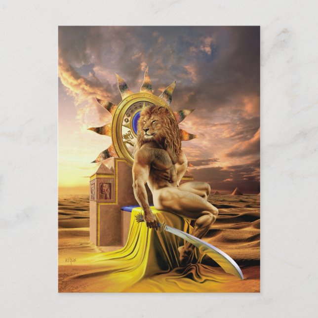 Löwe - Postkarte (Vorderseite)